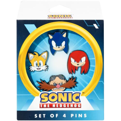 Set 4 pins Sonic The Hedgehog
