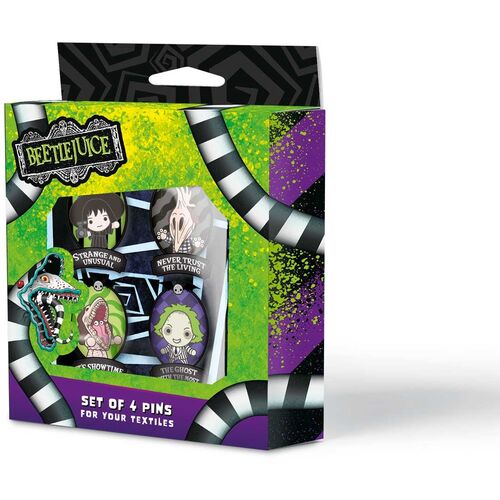 Set 4 pins Beetlejuice