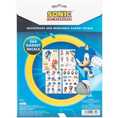 Sonic The Hedgehog reusable sticker set