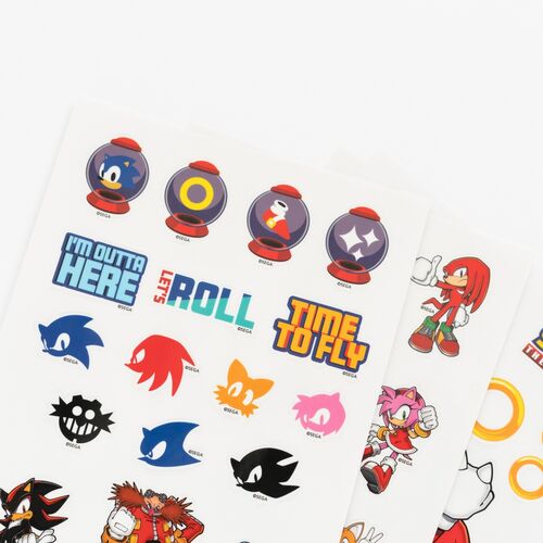Sonic The Hedgehog reusable sticker set
