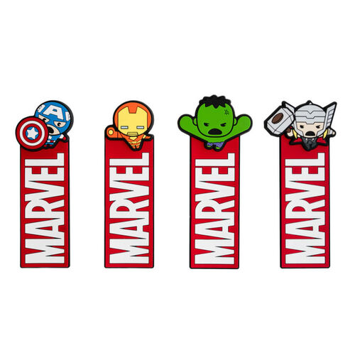 Set 4 marcapaginas Los Vengadores Avengers Marvel