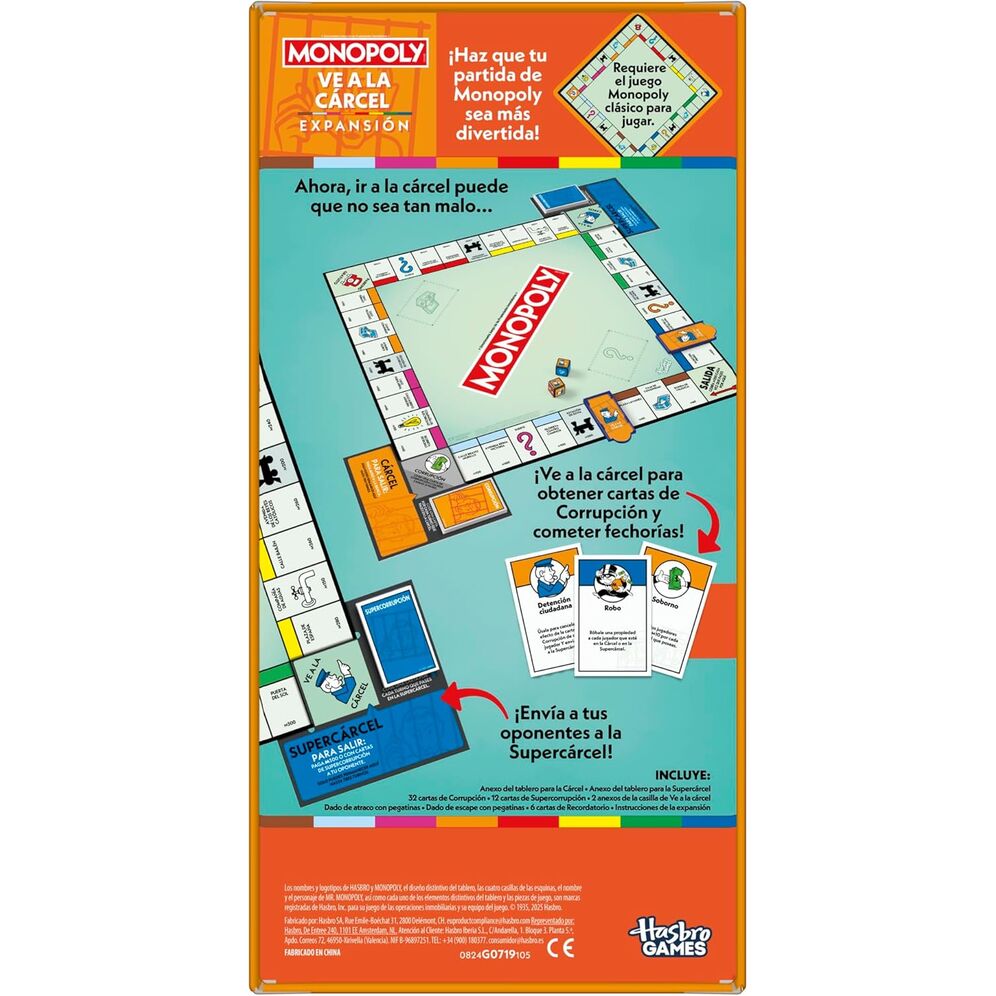 Spanish Monopoly Go to Prison Game expansion