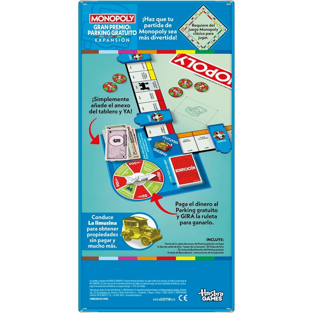 Spanish Monopoly Grand Prix Free Parking Game expansion
