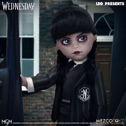 Muñeca Miercoles Uniforme Wednesday Living Dolls 25,5cm