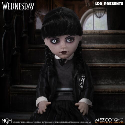Muñeca Miercoles Uniforme Wednesday Living Dolls 25,5cm