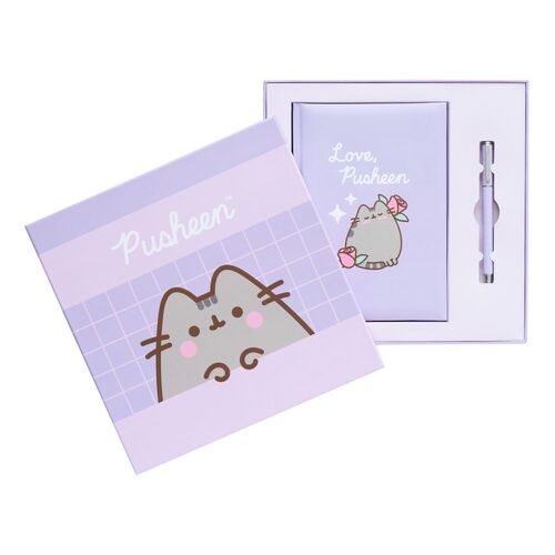 Set cuaderno A5 premium + boligrafo Pusheen Moments
