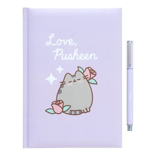 Set cuaderno A5 premium + boligrafo Pusheen Moments