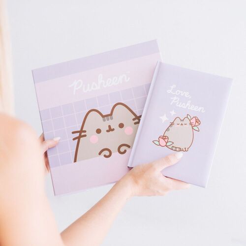 Set cuaderno A5 premium + boligrafo Pusheen Moments