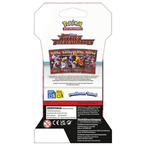 Sobre juego cartas coleccionables Sleeved Booster Rivales Predestinados Pokemon surtido