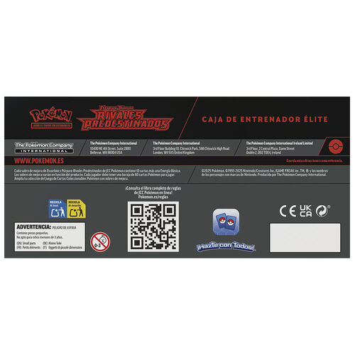 Estuche juego cartas coleccionables Elite Trainer Destinos Predestinados Pokemon español