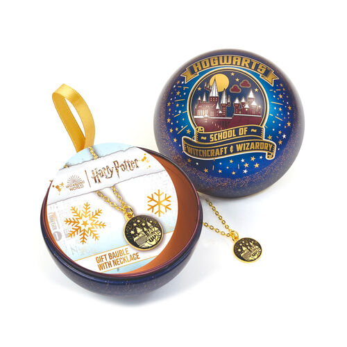 Colgante Castillo Hogwarts + Bola de Navidad Harry Potter