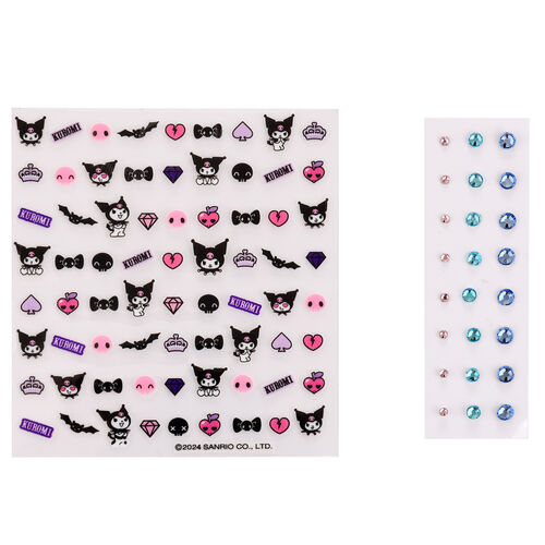 Blister Pegatinas Corporales Kuromi Hello Kitty
