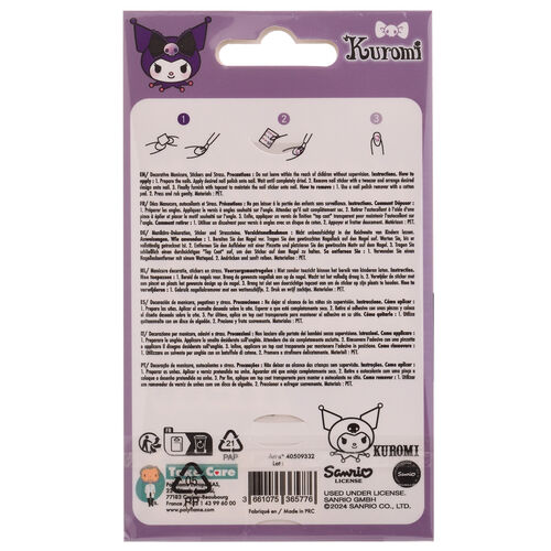 Blister Pegatinas Corporales Kuromi Hello Kitty