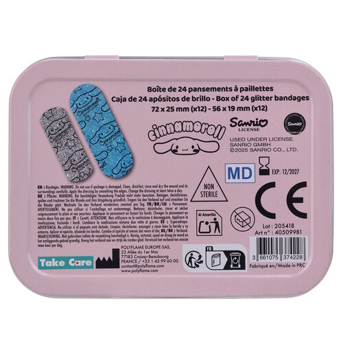Hello Kitty Cinnamoroll metal band-aid box