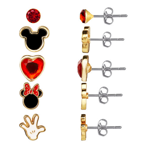 Disney Mickey & Minnie Set 5 pairs of earrings