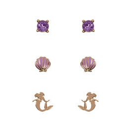 Set 3 Pares de pendientes La Sirenita Disney