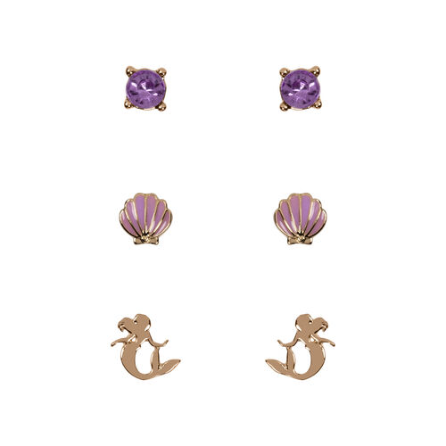 Set 3 Pares de pendientes La Sirenita Disney