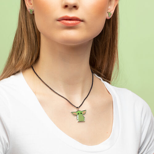 Set Colgante + pendientes Baby Yoda Star Wars