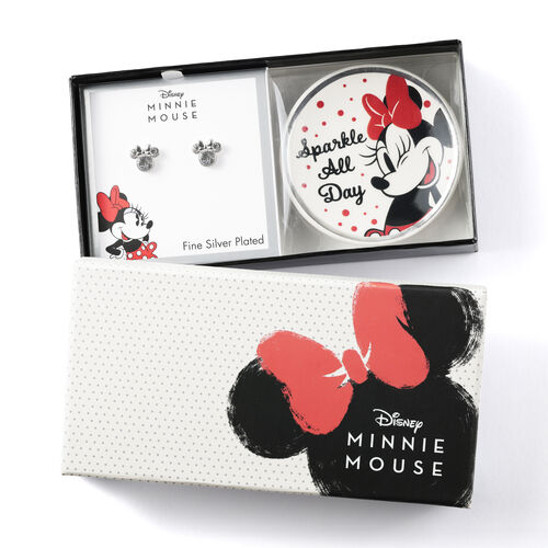 Pendientes + plato bisuteria Minnie Disney