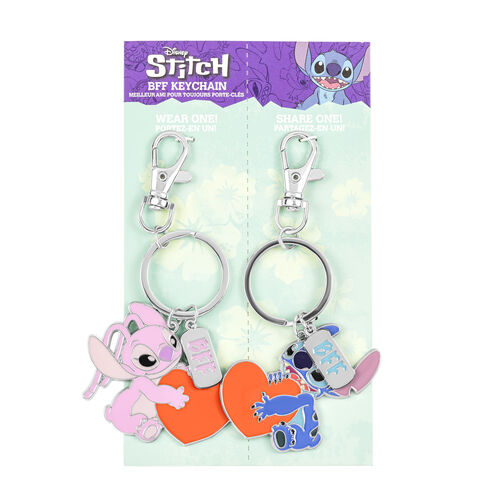 Set 2 Llaveros Angel & Stitch Disney