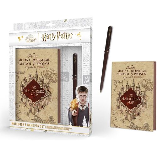 Set Cuaderno + boligrafo varita Harry Potter