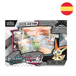 Spanish Pokemon Black Fulgor and White Flame Victini Blister set of collectable cards