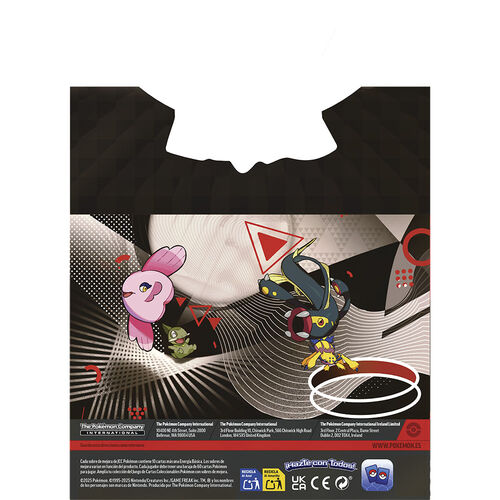 Spanish Pokemon Black Fulgor and White Flame assorted collectible card game tin