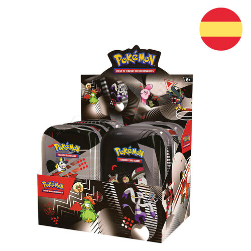 Spanish Pokemon Black Fulgor and White Flame assorted collectible card game tin
