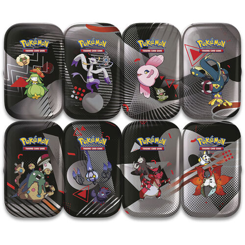 Spanish Pokemon Black Fulgor and White Flame assorted collectible card game tin