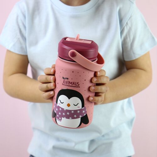 Cantimplora acero inoxidable Pingüino 330ml
