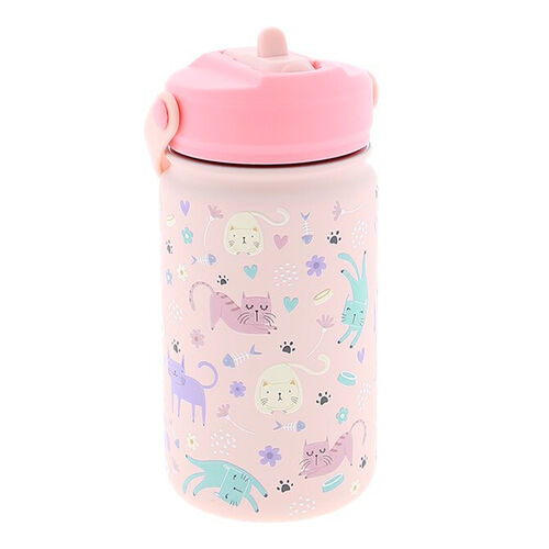 Cantimplora termica Gatos Rosas 330ml
