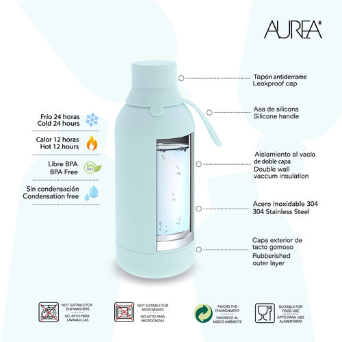 Botella termica Cachorro Menta 500ml