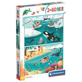 Puzzle La Vida en el Mar 2x60pzs