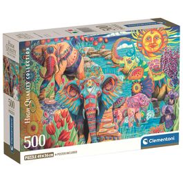 Puzzle Elephants’ Carnival High Quality 500pzs