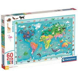 Puzzle maxi Mapa de la Fauna 60pzs
