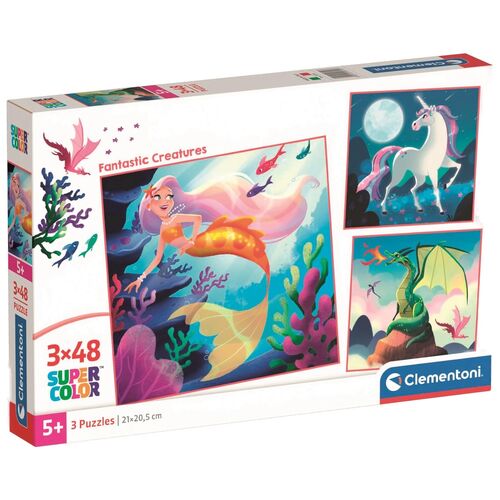 Puzzle Criaturas Fantasticas 3x48pzs