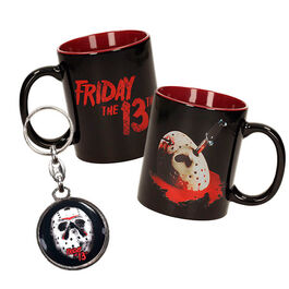 Taza + Llavero metalico Viernes 13