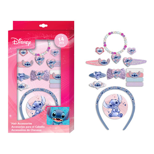 Blister Accesorios pelo Stitch Disney 14pzs