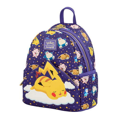 Mochila Sleeping Pikachu and Friends Pokemon Loungefly 26cm