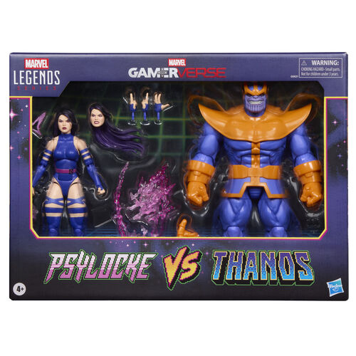 Blister 2 figuras Psylocke vs Thanos Gameverse Marvel Legends 15cm