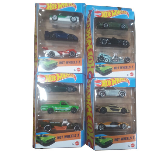 Blister 3 vehiculos Hot Wheels surtido