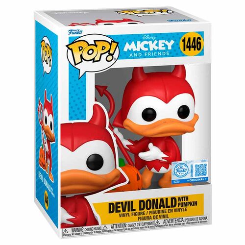 POP figure Disney Mickey and Friends Devil Donald with Pumpkin 5 + 1 Chase Exclusive