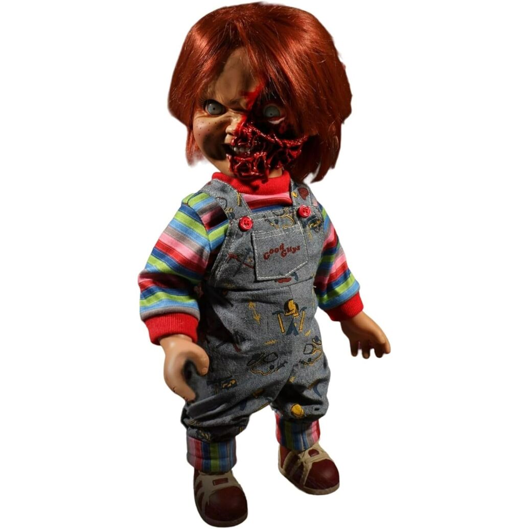 Figura Chucky El Muñeco Diabolico 3 Cara Pizza parlante 38cm ingle