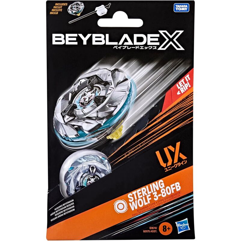 Kit inicial Sterling Wolf 3-80FB UX Beyblade X