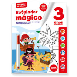 Cuaderno Repaso Rotulador Magico 3 años español