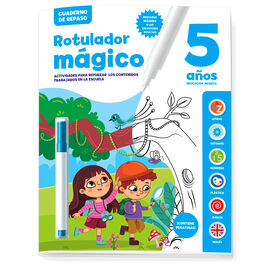 Cuaderno Repaso Rotulador Magico 5 años español