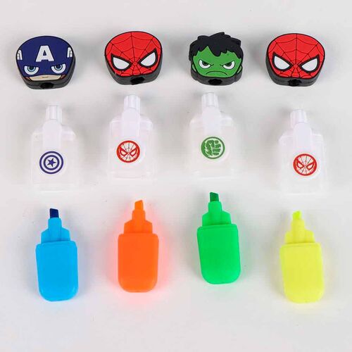 Set 4 subrayadores Los Vengadores Avengers Marvel surtido