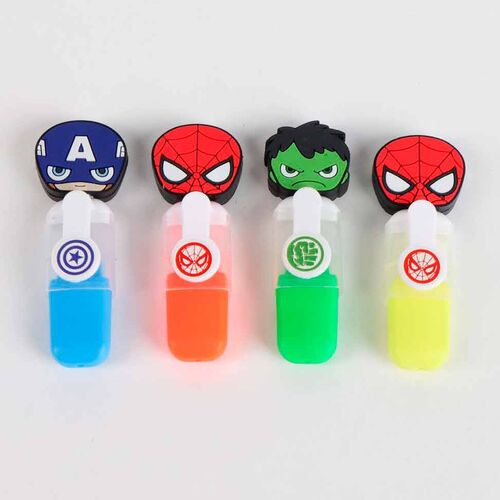 Set 4 subrayadores Los Vengadores Avengers Marvel surtido