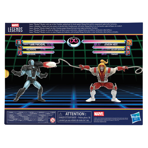 Blister 2 figuras Marvel's War Machine vs Marvel's Omega Red Gamerverse Marvel Legends Series 15cm