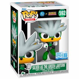POP figure Sonic The Hedgehog DC Comics Silver As the Green Lantern Exclusive